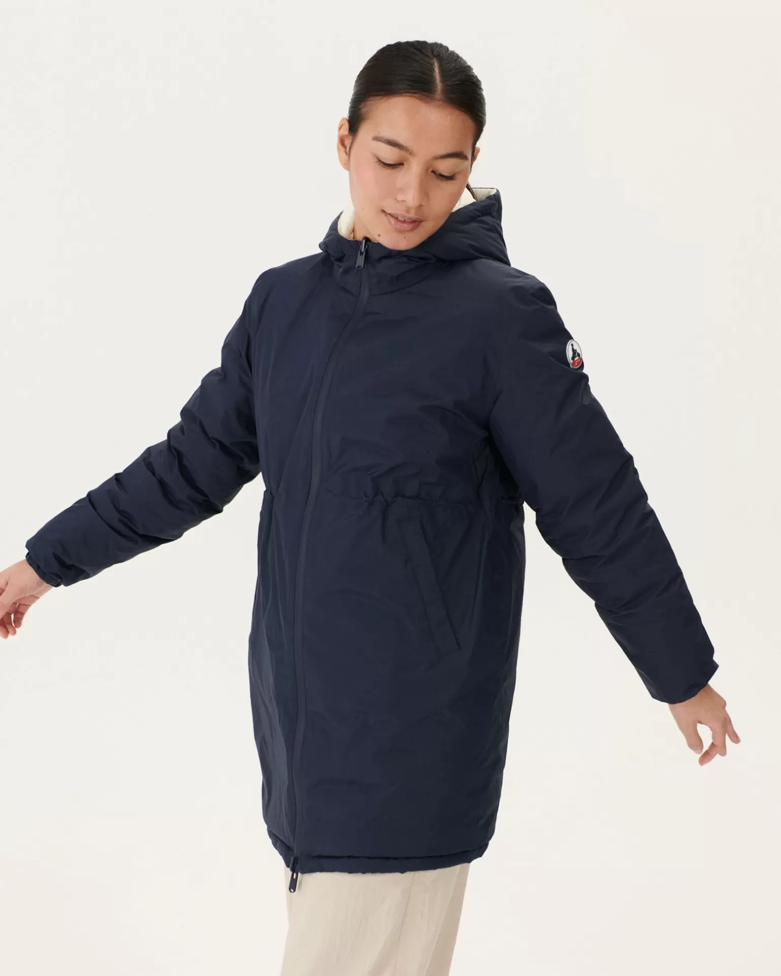 Doudounes & Vestes*JOTT Doudoune Longue Reversible Marine/Blanc Roma 1042 Navy / White