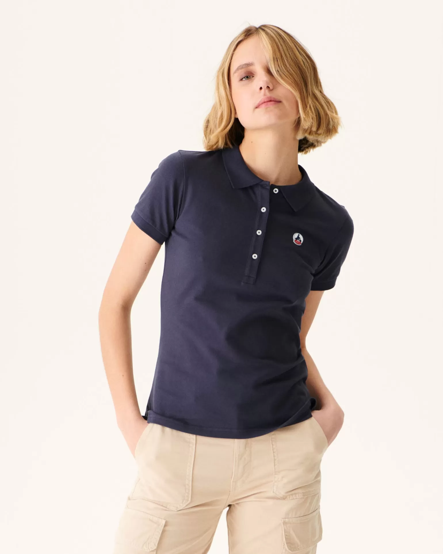Vêtements*JOTT Polo Femme En Coton Biologique Marine Franca 104 Navy