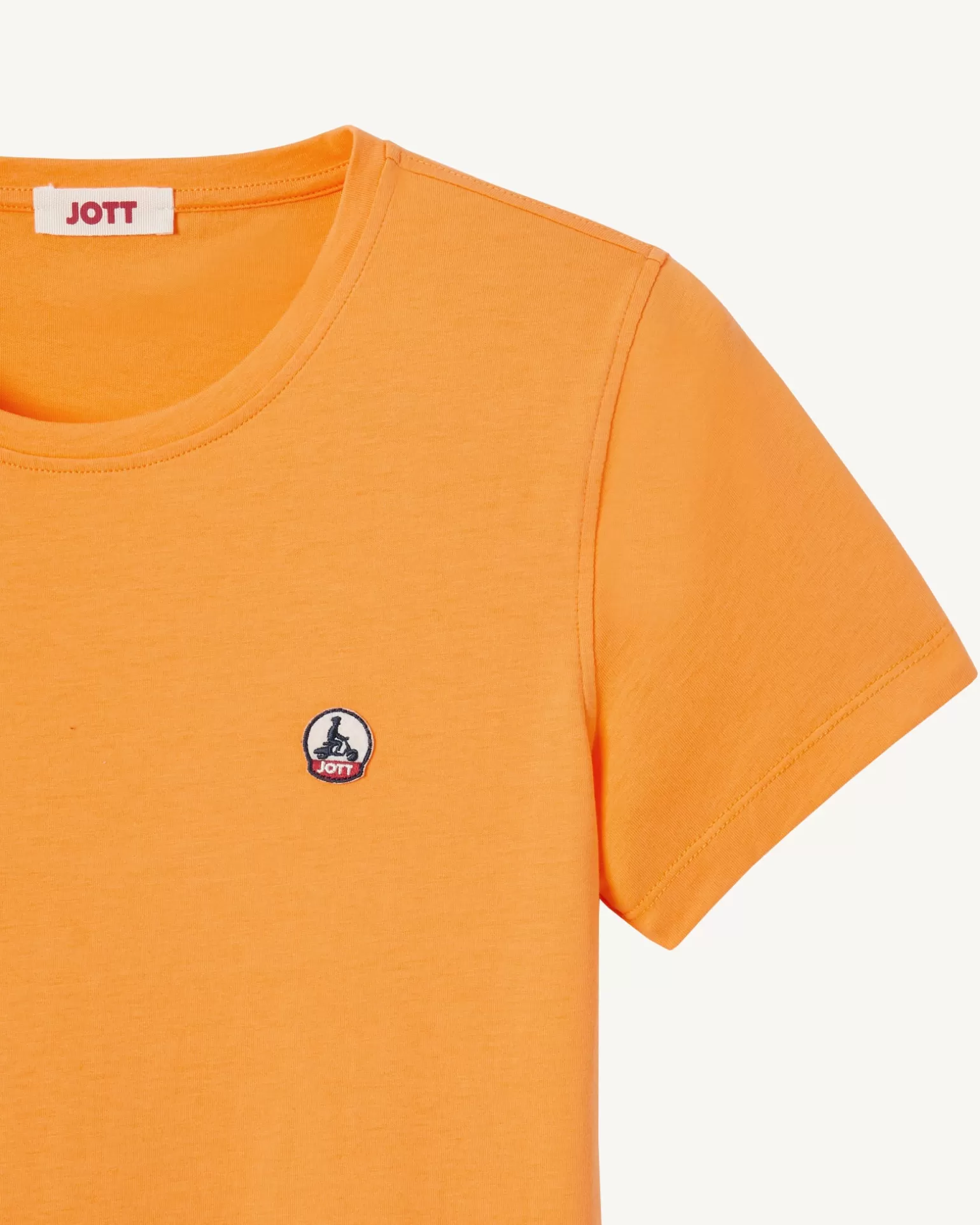 Vêtements*JOTT T-Shirt A Col Rond Femme En Coton Biologique Abricot Rosas 728 Apricot