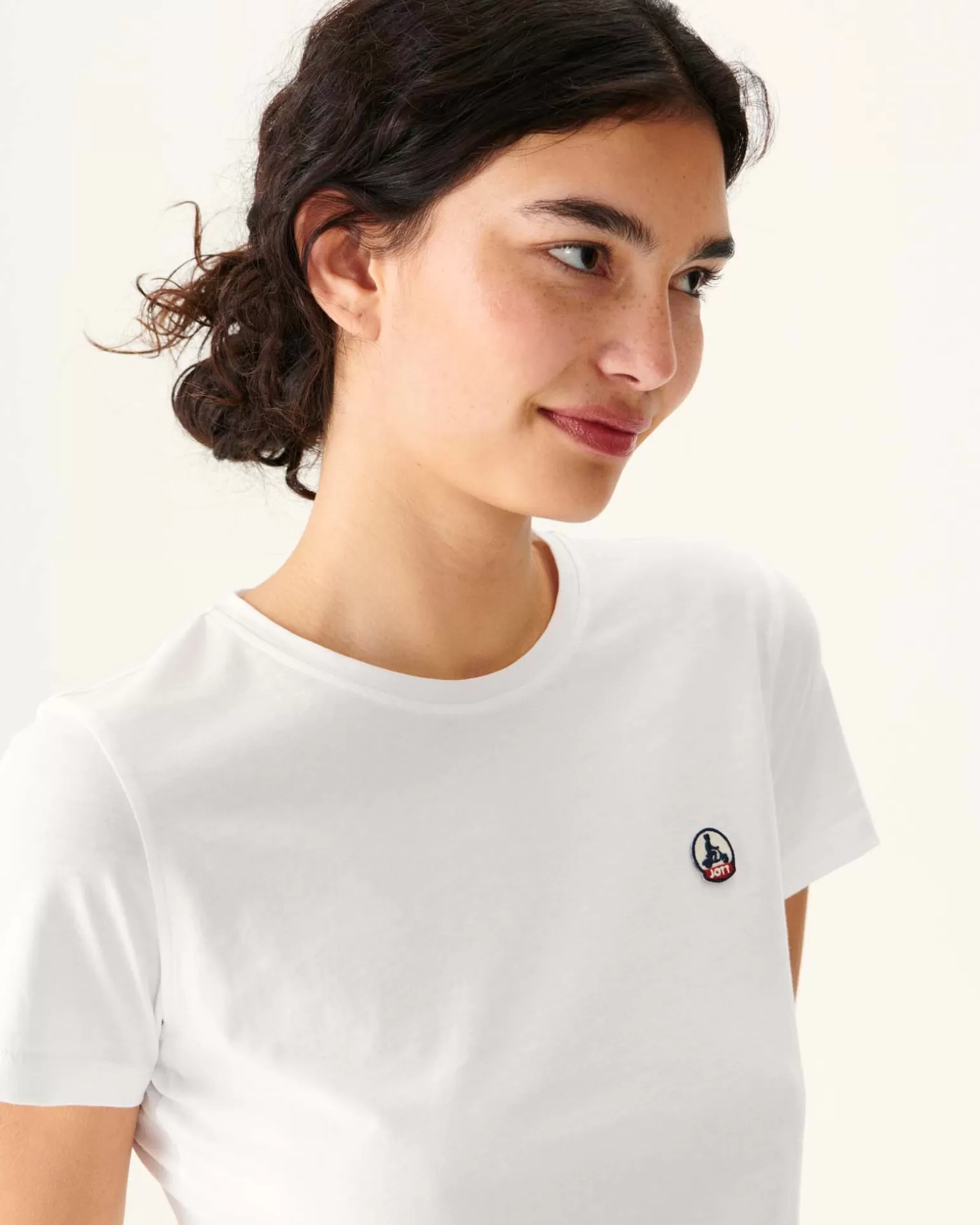 Vêtements*JOTT T-Shirt A Col Rond Femme En Coton Biologique Blanc Rosas 901 Blanc