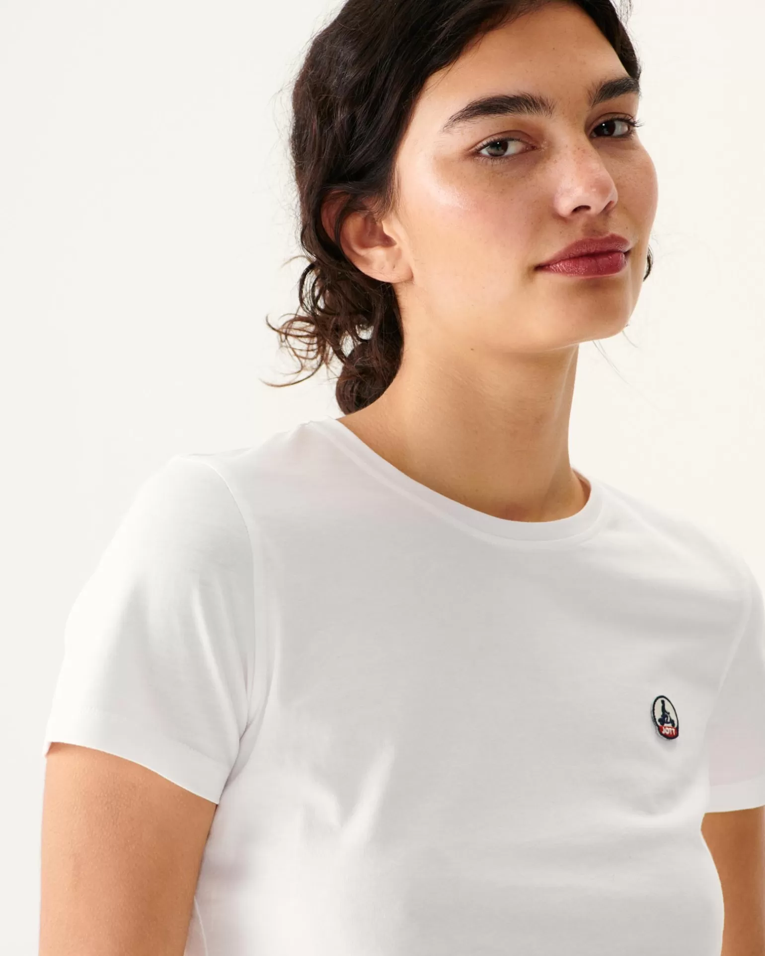 Vêtements*JOTT T-Shirt A Col Rond Femme En Coton Biologique Blanc Rosas 901 Blanc