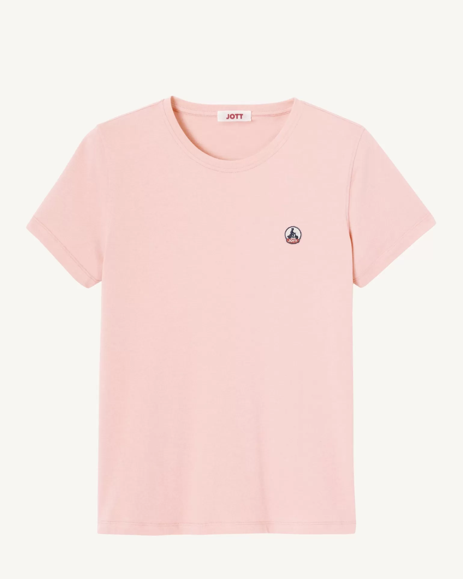 Vêtements*JOTT T-Shirt A Col Rond Femme En Coton Biologique Rose Clair Rosas 463 Soft Pink