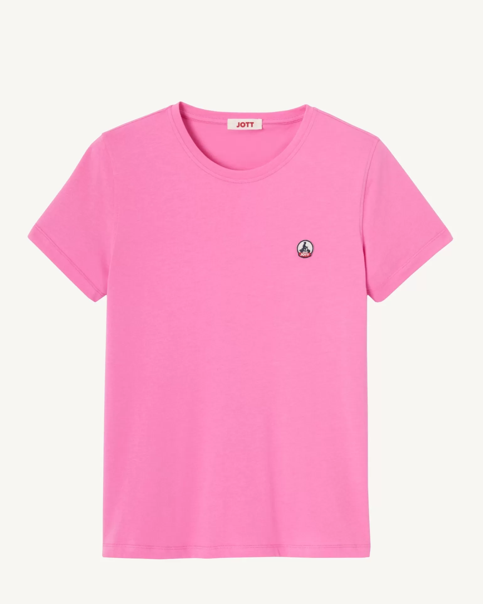 Vêtements*JOTT T-Shirt A Col Rond Femme En Coton Biologique Rose Intense Rosas 457 Wild Rose